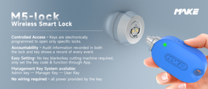 M5 Hệ thống khóa thông minh cam khóa Khóa điện tử thụ động được trang bị nền tảng quản lý thông minh để bảo mật doanh thu - Product Image 5