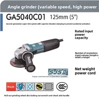 Meuleuse d'angle GA5030/GA5040/GA6040 C01 à moteur à balais, alimentée en courant alternatif, meuleuse portative 11000 tr/min pour la découpe, le meulage et le polissage