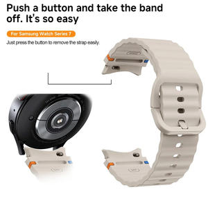 Banda de reloj inteligente deportiva de silicona impermeable transpirable de lujo para Samsung Galaxy Watch Correa - Product Image 3
