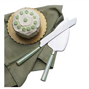 Servidor de pastel real Chapado en bronce y cuchillo hecho a mano elegante diseño plano occidental juego de cuchillos para pastel juego de herramientas para pastel de acero inoxidable - Product Image 4