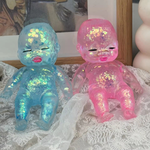 Colorful Gold Powder Squeezing Toy Slow Rebound <b>Black</b> Doll Cute Pet Fidget Toy for <b>Vent</b> Decompression Factory Wholesale - Product Image 6