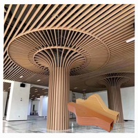 Bande de plafond en alliage d'aluminium avec revêtement en poudre, taille personnalisée, moderne, ignifuge et insonorisée pour hôtel et centre commercial avec garantie de 5 ans