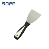 Offre Spéciale Production en Usine De Haute Qualité Peinture En Plastique Couteau À Mastic Avec Poignée En Caoutchouc En Acier Inoxydable Grattoir