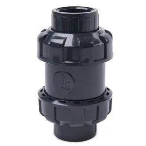 Chinese Popular Pipe Fittings DIN Standard PN16 Pvc Double Ball Union Check Valve Pipe Valve