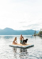 Énorme plateforme flottante gonflable pliable et flottante pour lac et mer