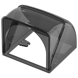 Cache de protection extérieur étanche pour borne de recharge, en polycarbonate noir, protection anti-éclaboussures, conforme à la norme CEI - Product Image 1