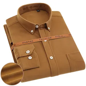 OEM/ODM Camisas Informales Para Hombre Multicolor 2023 New Design Texture Collar Button Corduroy Casual Shirt For Men