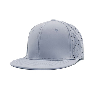Casquette Snapback imperméable en PVC vierge avec logo, casquette de baseball Hydro, découpe au laser, trous perforés, 5 panneaux, séchage rapide, casquette de camionneur - Product Image 3