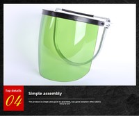 Masque de protection facial industriel personnalisé, design original, en polycarbonate transparent, coupe-vent, protection faciale en plastique de sécurité