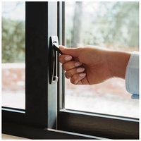 Fenêtre coulissante en aluminium à rupture de pont thermique, double vitrage, à cadre fin et moderne, pour immeubles d'appartements