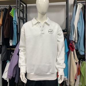 Recién llegado, Jersey Unisex, sudadera con cuello de botón blanco personalizado, cuello con capucha, transpirable, respetuoso con el medio ambiente, otoño - Product Image 5