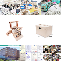 Lot de 2 organisateurs personnalisés avec logo, emballage de bague, boîte cadeau en velours, boîte à bijoux de luxe, grande boîte pour bijoux