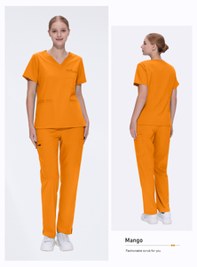Conjunto de uniformes médicos para mujer al por mayor-Uniforme de enfermería suave, transpirable y cómodo-Ropa de trabajo de médico y enfermera para hospital - Product Image 5