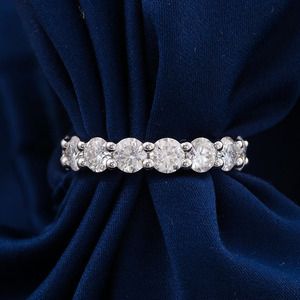 Anello a Fila di Moissanite a Cristalli Pieni in Oro 14K, <span class=keywords><strong>Segno</strong></span> Zodiacale, Versatile, Design Creativo, Bestseller Transfrontaliero, Amore - Product Image 3