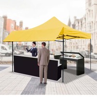 Gazebo Plegable Resistente al Agua y a los Rayos UV, con Estructura de Acero y Toldo de Poliéster, Móvil, para Exteriores, Directo de Fábrica