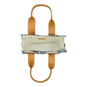 Portafoglio a tracolla a righe Vintage di lusso da donna con fodera in pelle di Nylon con chiusura a Zip Tote con manico Casual per borse da spiaggia - Product Image 4