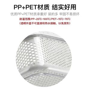 Panier de drainage simple à double couche, carré, épaissi, polyvalent pour le lavage des légumes en cuisine - Product Image 3