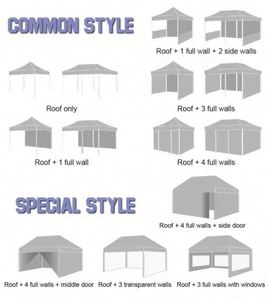 Carpa de Jardín 3x5 con Logotipo Personalizado Impreso y Paredes Laterales, Gazebo para Eventos Interiores/Exteriores, Impermeable, para Todas las Estaciones - Product Image 4