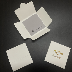 Soft Personalized Custom <b>Embossed</b> Logo Suede Microfiber Jewelry Cloth With <b>Card</b> - Product Image 1