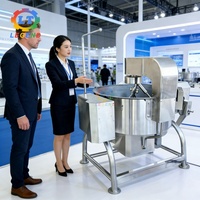 Wok automatique de 150 L en fonte pour cuisson industrielle au gaz avec certification CE