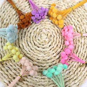 Arrangements floraux DYI <span class=keywords><strong>de</strong></span> fleurs séchées colorées rouge cerise avec une forme unique comme une fleur <span class=keywords><strong>de</strong></span> bouton 20 pièces/bouquet - Product Image 4