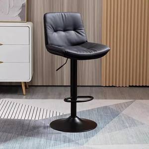 Tabouret de bar moderne minimaliste, hauteur réglable, pivotant, structure métallique, pour bar à domicile ou usage commercial - Product Image 2