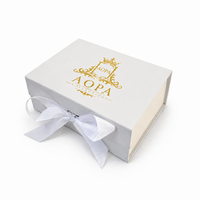 Boîte pliable magnétique avec ruban gris, doublure en éponge, emballage de beauté, impression flexographique, laminage brillant mat, logo personnalisé