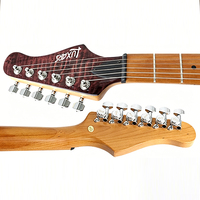 Guitare électrique SG pour adulte, manche en érable torréfié, corps en aulne, placage en érable tigré, micros actifs HH S-G37-T