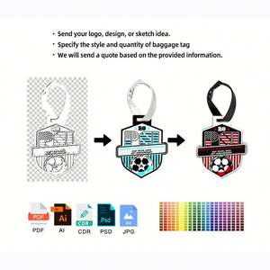 Personalised Custom 3D Logo Travel <b>Suitcase</b> Baggage <b>Tags</b> Soft Pvc Luggage <b>Tag</b> - Product Image 4