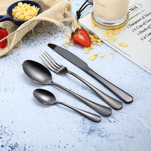 Couverts <span class=keywords><strong>de</strong></span> <span class=keywords><strong>Table</strong></span>, 16 pièces, vaisselle en titane et acier inoxydable - Product Image 3