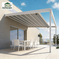 Pergola pliante en PVC de couleur personnalisée, motorisée, imperméable, avec toit rétractable, auvent pour jardin, restaurant, terrasse, pour la maison