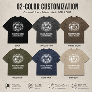 Camiseta Personalizada para Hombre, 100% Algodón, Corte Regular, Lavado Ácido, Color Negro, 160 g/m², Estampado Delantero y Trasero, Estilo Y2K, con Humor Negro Divertido - Product Image 2