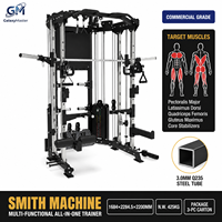 Machine Smith multifonctionnelle avec poulie à câble, pile de poids et panneau de guidage d'exercices – Équipement de fitness commercial pour salle de sport