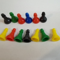 Ensemble de pièces de jeu de société en plastique, accessoires de jeu de société chinois, composant de pièce de jeu en plastique