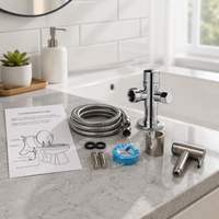 Kit de pulvérisation de bidet portatif en acier inoxydable SUS304, pistolet de toilette Shattaf musulman, kit de lavage féminin