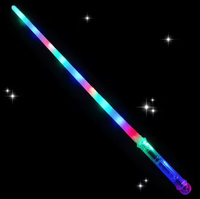 Sabre laser lumineux à 12 LED avec poignée transparente, bâton long clignotant, jouet pour enfants, accessoires de fête