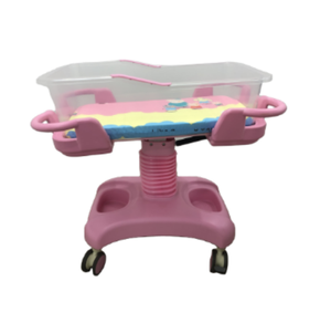 Carrito infantil de ABS de aleación de aluminio económico, <span class=keywords><strong>cama</strong></span> de Hospital, cuna de bebé móvil personalizada, uso comercial rosa de 4 ruedas - Product Image 6