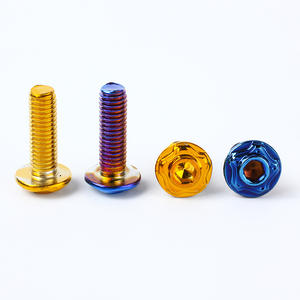Repuestos para Motocicletas, Accesorios de Modificación CNC, Tornillos Hexagonales Externos con Tratamiento de Llama Azul/Titanio M6 M10. - Product Image 3