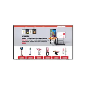 55-85 Inch Finger Multi Touch Màn Hình Thông Minh Lcd Hiển Thị Điện Tử Xách Tay Bảng Tương Tác