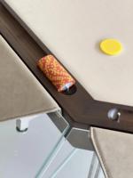 Table de luxe en daim importé d'Italie, table haut de gamme en flanelle, table de divertissement en verre trempé pour les jeux d'échecs et de cartes
