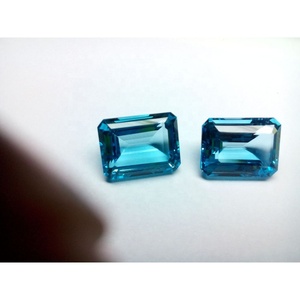 Nano Topacio azul ruso creado en laboratorio 12x16mm-Corte octogonal-Origen de Rusia-Ruso-Nano-Topacio azul suizo-1-Tratamiento térmico-M.Y - Product Image 2