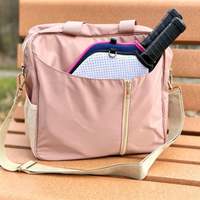 Sac de transport unisexe pour raquettes de pickleball en nylon 30-40L avec bandoulière réglable – Sac de sport pour entraînement en extérieur et usage quotidien