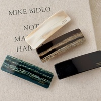 Français rétro carré marbrure nuances acétate Barrette épingle à cheveux pinces à ressort pince à cheveux personnalisée pour femmes filles accessoires