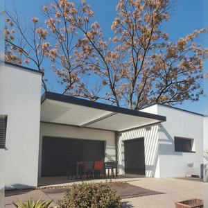 Haute qualité personnalisé moderne motorisé en aluminium bioclimatique Pergolas étanche jardin parasol <span class=keywords><strong>Louvre</strong></span> persienne pression Nature - Product Image 2