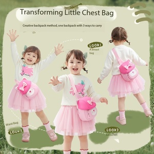 Zainetto in Neoprene con Cartoni Animati per Bambini, Borsa a Tracolla Versatile e alla Moda per <span class=keywords><strong>Asilo</strong></span>, per Bambini e Bambine dai 3 ai 6 Anni, Portatile - Product Image 4