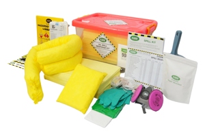 Kit de réaction aux déversements chimiques industriel SABER 30 litres avec boîte transparente, kit de réponse aux déversements chimiques haute capacité avec boîte transparente - Product Image 4