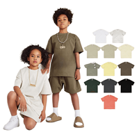 T-shirt rouge pour homme 305 GSM 100 % coton peigné, imprimé anime, tenue assortie pour garçons et filles, été, personnalisé, décontracté, pré-rétréci