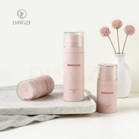 Flacon pompe cylindrique sans air pour cosmétiques 30ml 50ml 100ml avec bouchon à vis en plastique pour soins de la peau