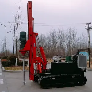 Trung Quốc chất lượng cao Crawler loại đá nhỏ năng lượng mặt trời ROTARY khoan bài Rig vít mini năng lượng mặt trời đống điều khiển