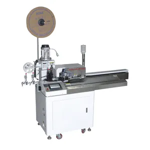 Fully automatic single head five wire Stripping Twisting Dipping Tin And terminal Crimping Machine for AWG32-AWG18